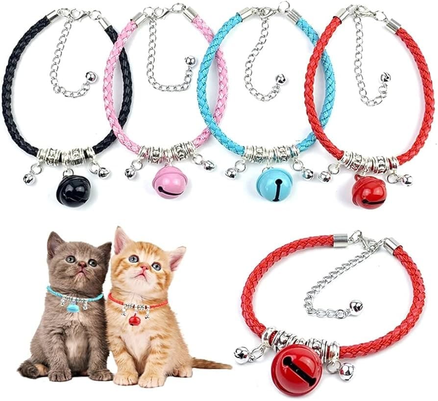 Braided Cat Collar Belt with Bell for Cats