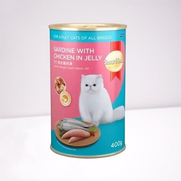 SmartHeart Cat Canned Food Sardine with Chicken in Jelly 400gm