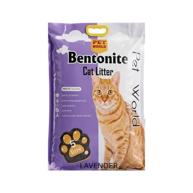 PetWorld Bentonite Cat Litter Lavender Flavor 5L