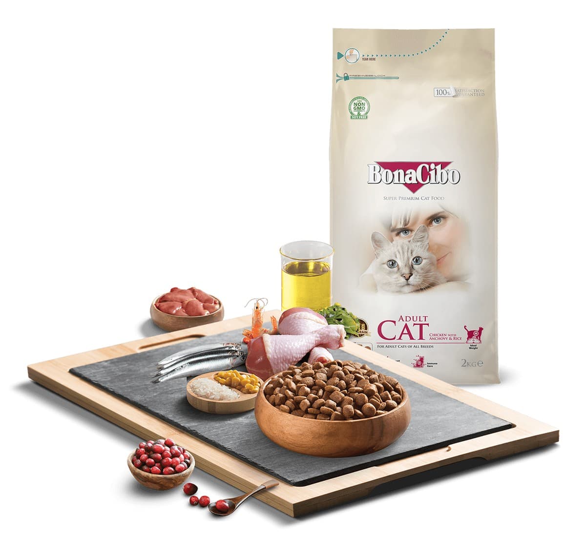 Bonacibo Adult Cat Food Chicken 15kg