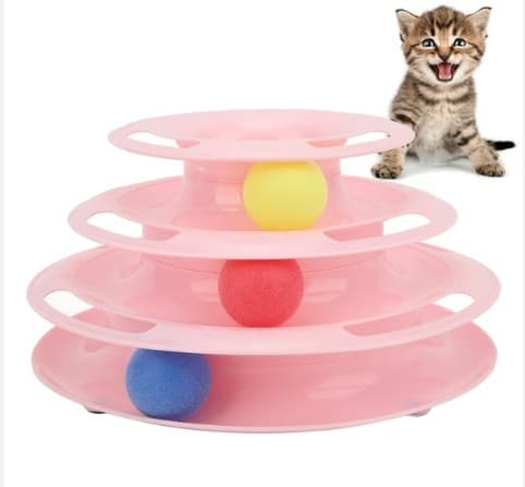 Cat Tower Track toy 4 layer Wheel Turntable Toy