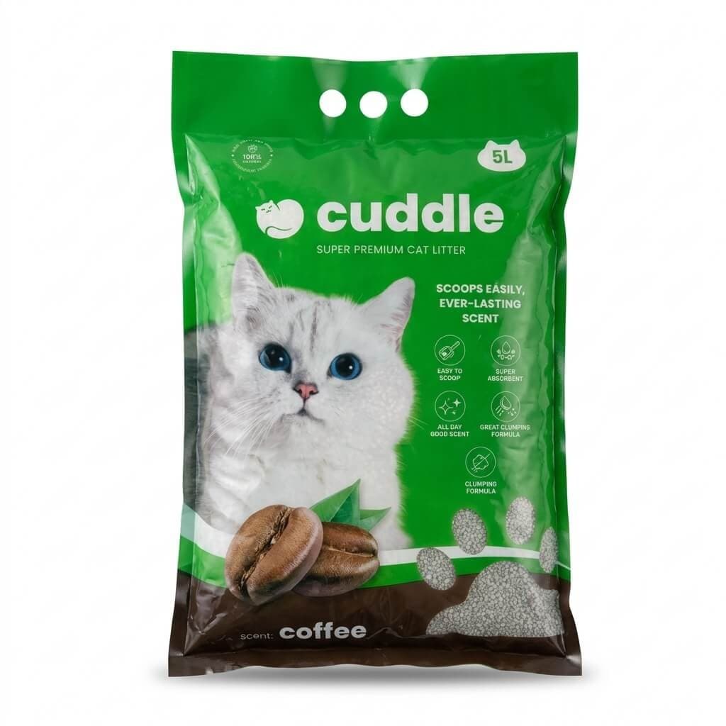 Cuddle Bentonite Cat Litter Coffee Flavor 5L
