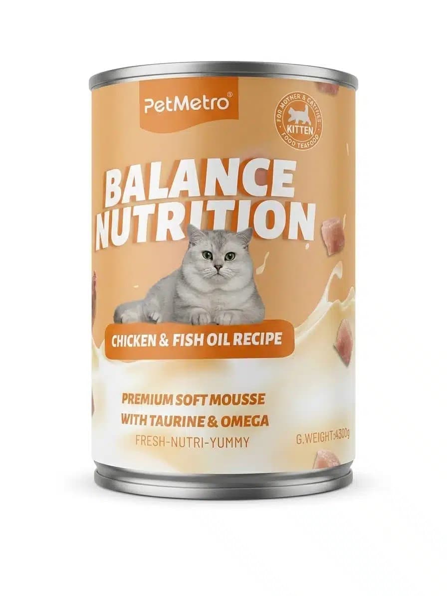 PetMetro Balance Nutrition Kitten Can Food in Chicken & Fish Oil 430g