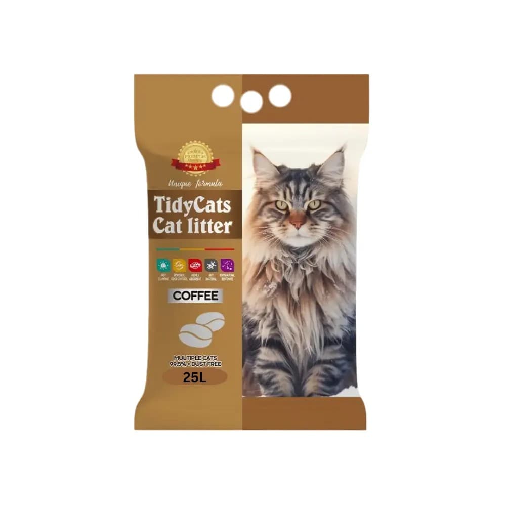 TidyCats Bentonite Cat Litter 25L Coffee