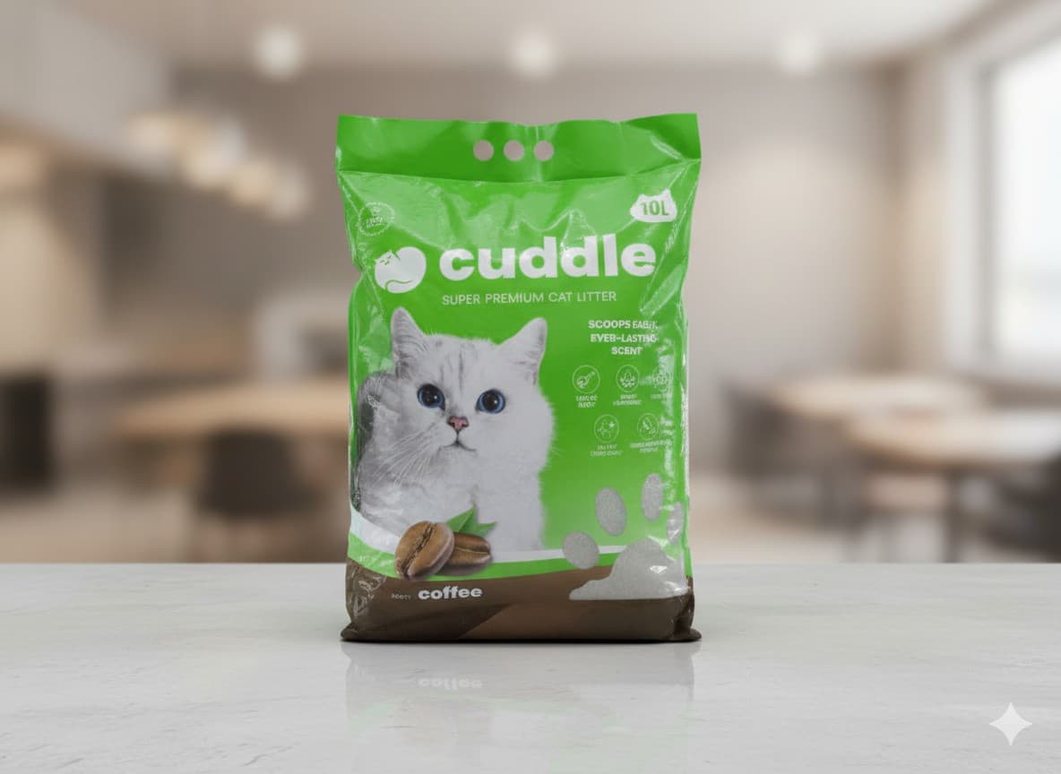 Cuddle Bentonite Cat Litter Coffee Flavor 10L