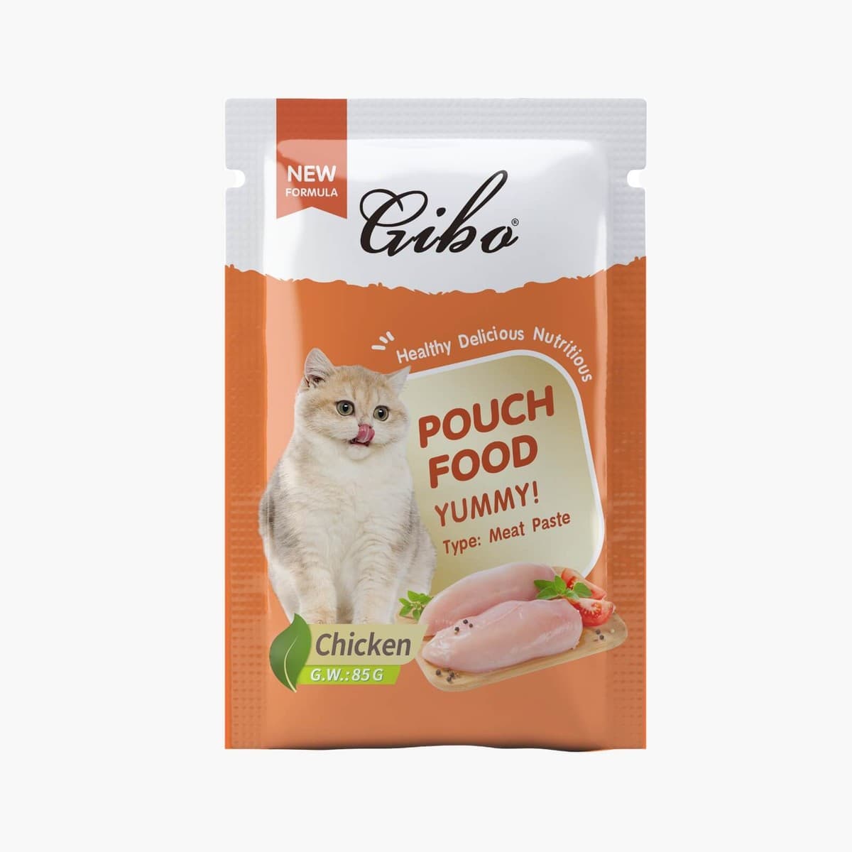 GIBO Cat Pouch Chicken Flavor 85g (Meat Paste)