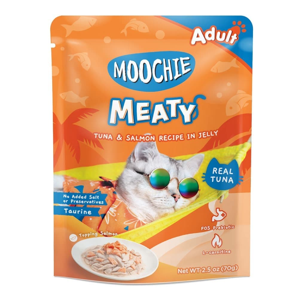 Moochie Meaty Pouch Tuna & Salmon Recipe in Jelly