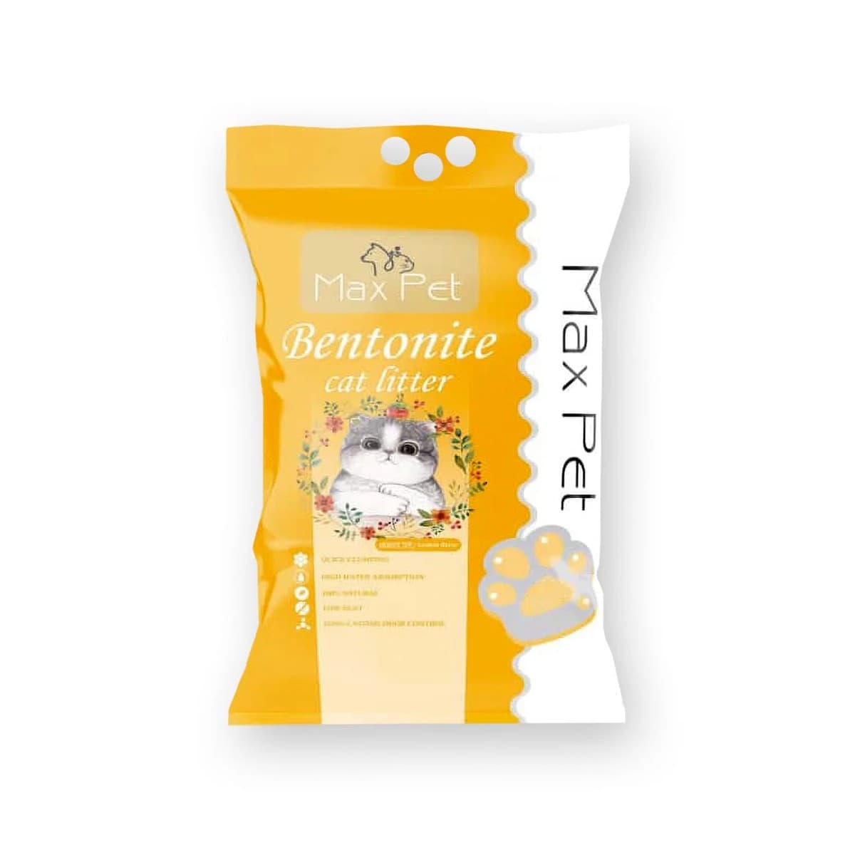 Maxpet Bentonite Cat Litter Lemon Flavor 5L