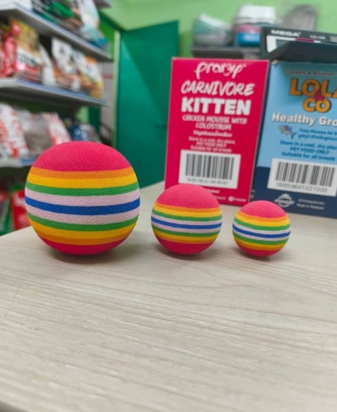 Rainbow Cat Playing Ball Toys (1 pcs) Small