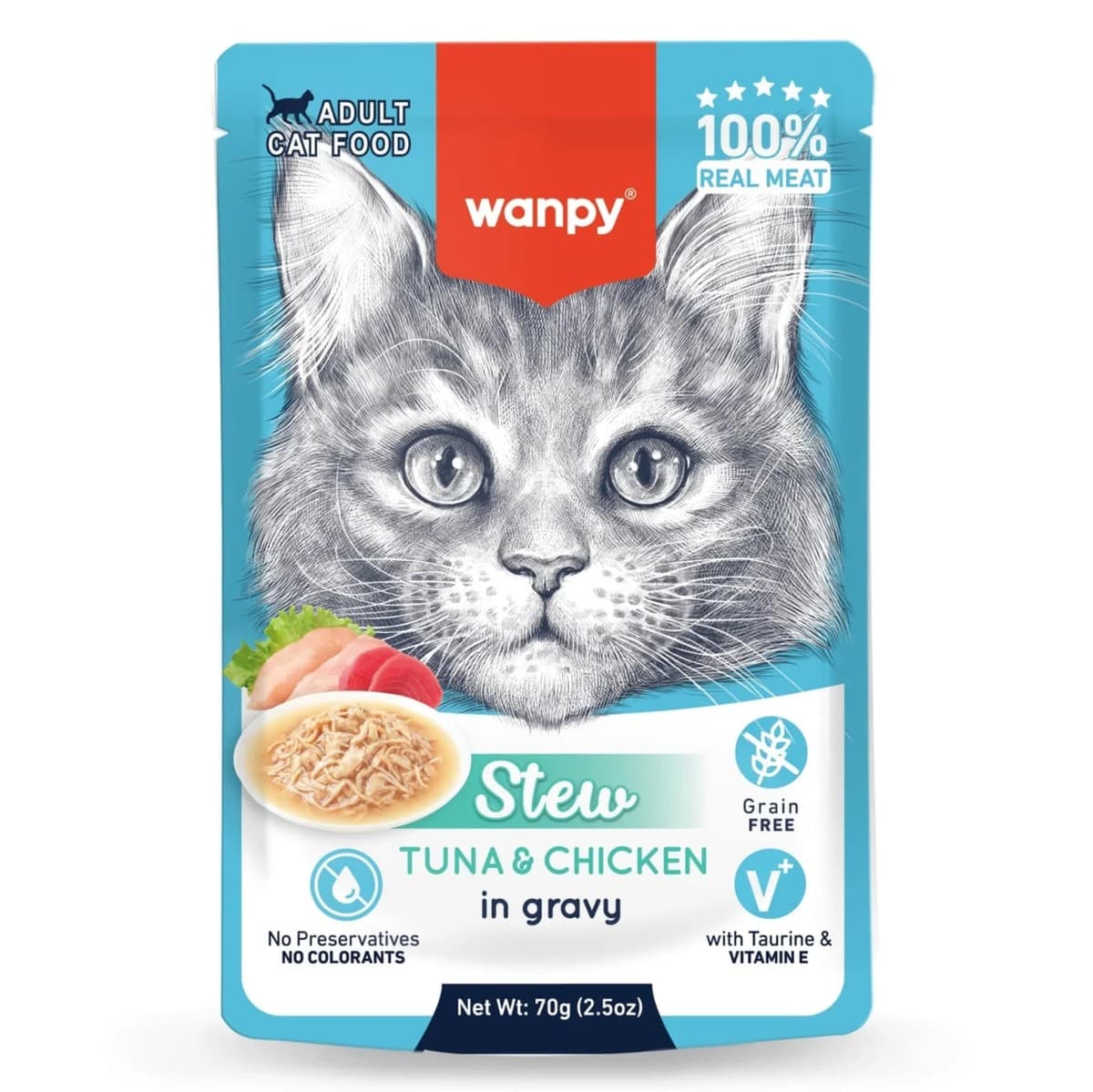 Wanpy Adult Pouch Stew Tuna & Chicken in Gravy 70 gm