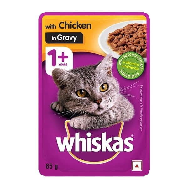 Whiskas Chicken in Gravy Pouch for Adult 80g