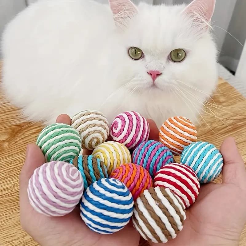 Sisal Rope Cat Ball Natural Sisal Ball Toys For Cats