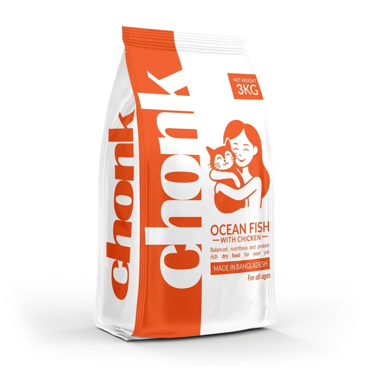 Chonk Cat Food Ocean Fish With Chicken (All Ages) 3 Kg
