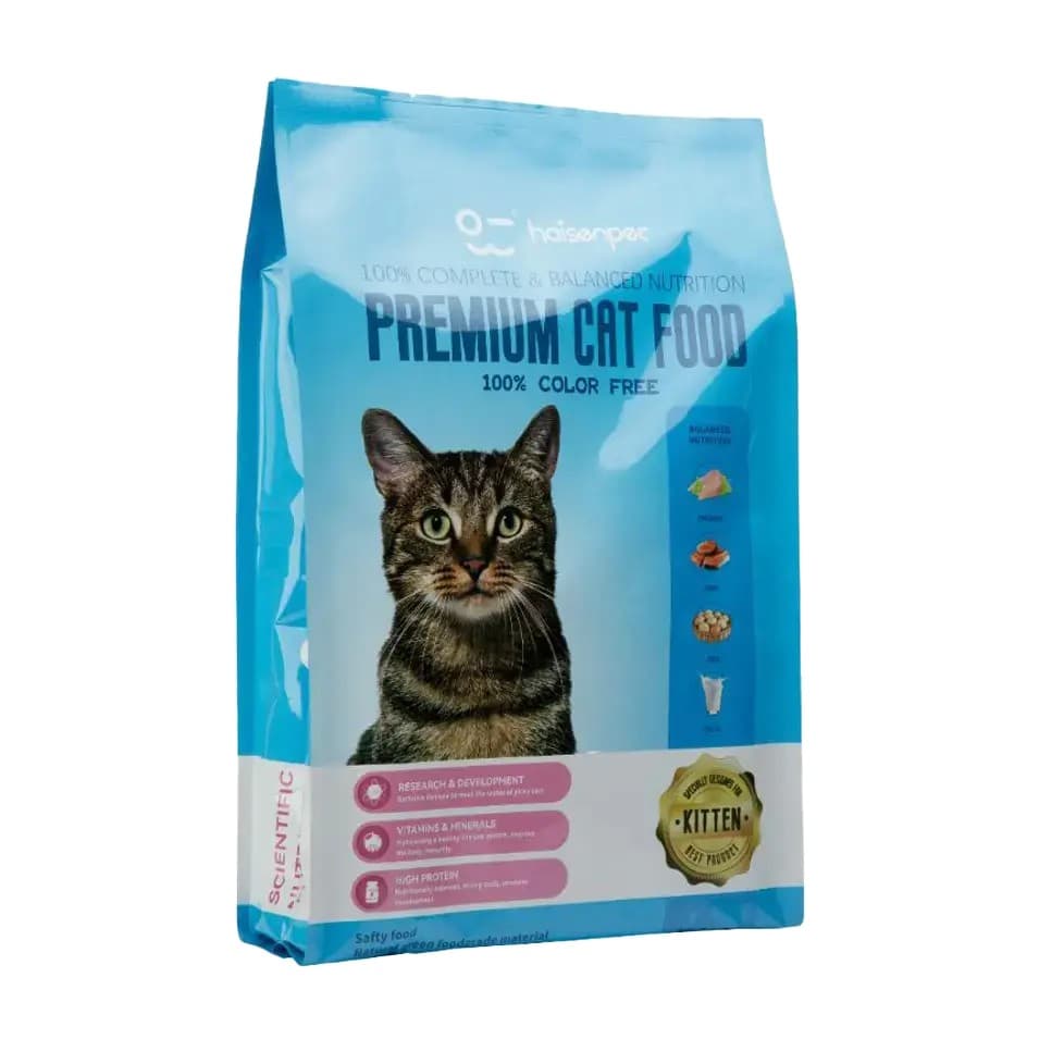 Haisenpet Premium Kitten Dry Cat Food Chicken, Fish, Egg & Milk 450gm