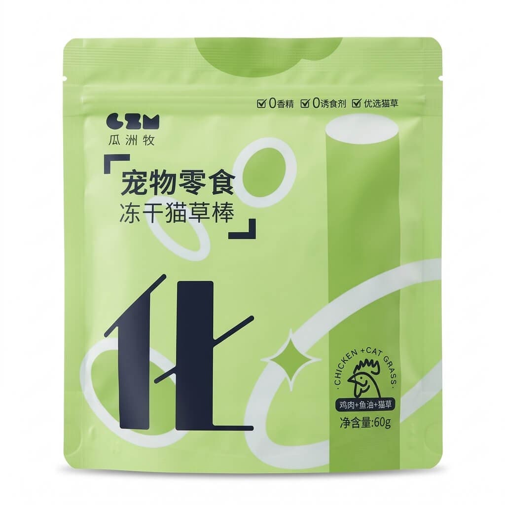 Cat Grass 12pcs Teething Stick set with Chicken Flavor for Pet Cat (60g)