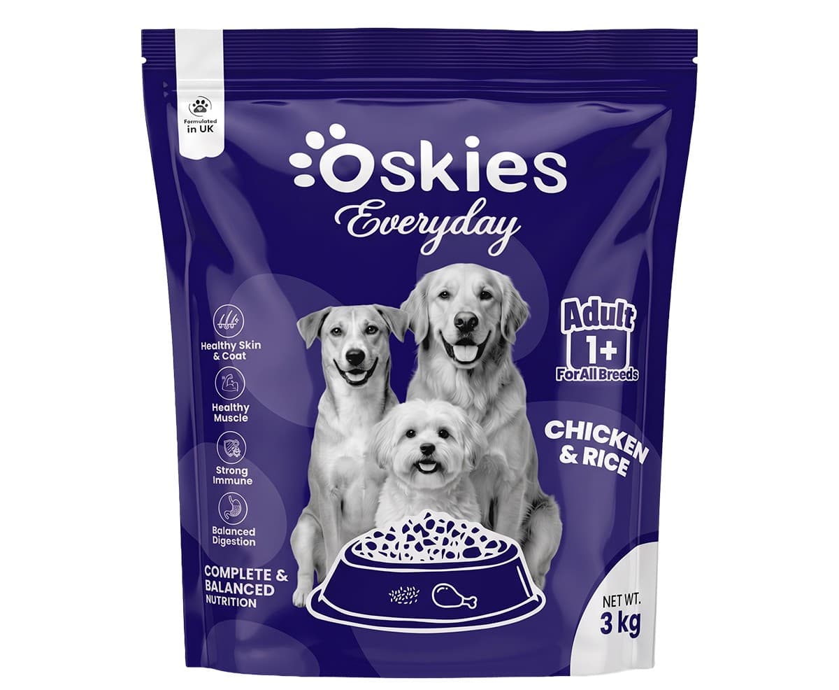 Oskies Everyday Adult Dog Food Chicken & Rice - 3 kg