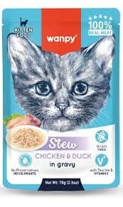 Wanpy Kitten Pouch Stew Chicken & Duck in Gravy 70 gm