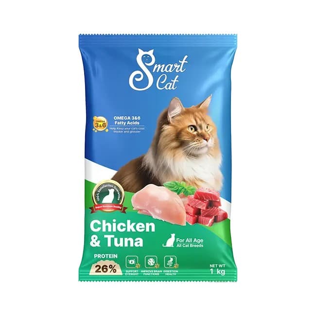 SmartCat Dry Cat Food Chicken & Tuna 1 KG