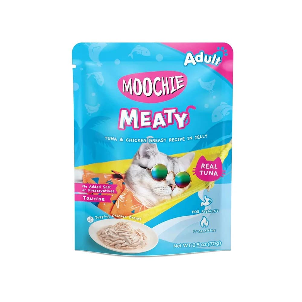 Moochie Meaty Pouch Tuna & Chicken Breast Recipe in Jelly
