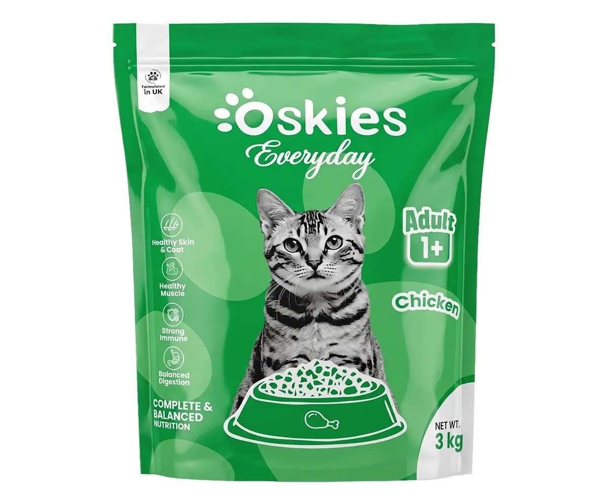 Oskies Everyday Adult Cat Food Chicken - 3 kg