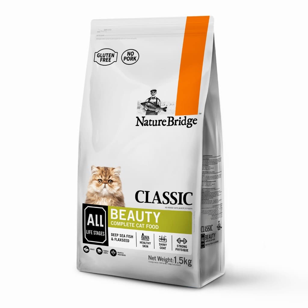 Nature Bridge Classic Beauty Grain Free Cat food All Life Stages 1.5 Kg