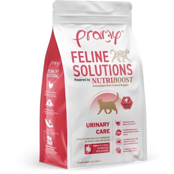 Pramy Feline Solutions NutriBoost Dry Cat Food Urinary Care 1KG