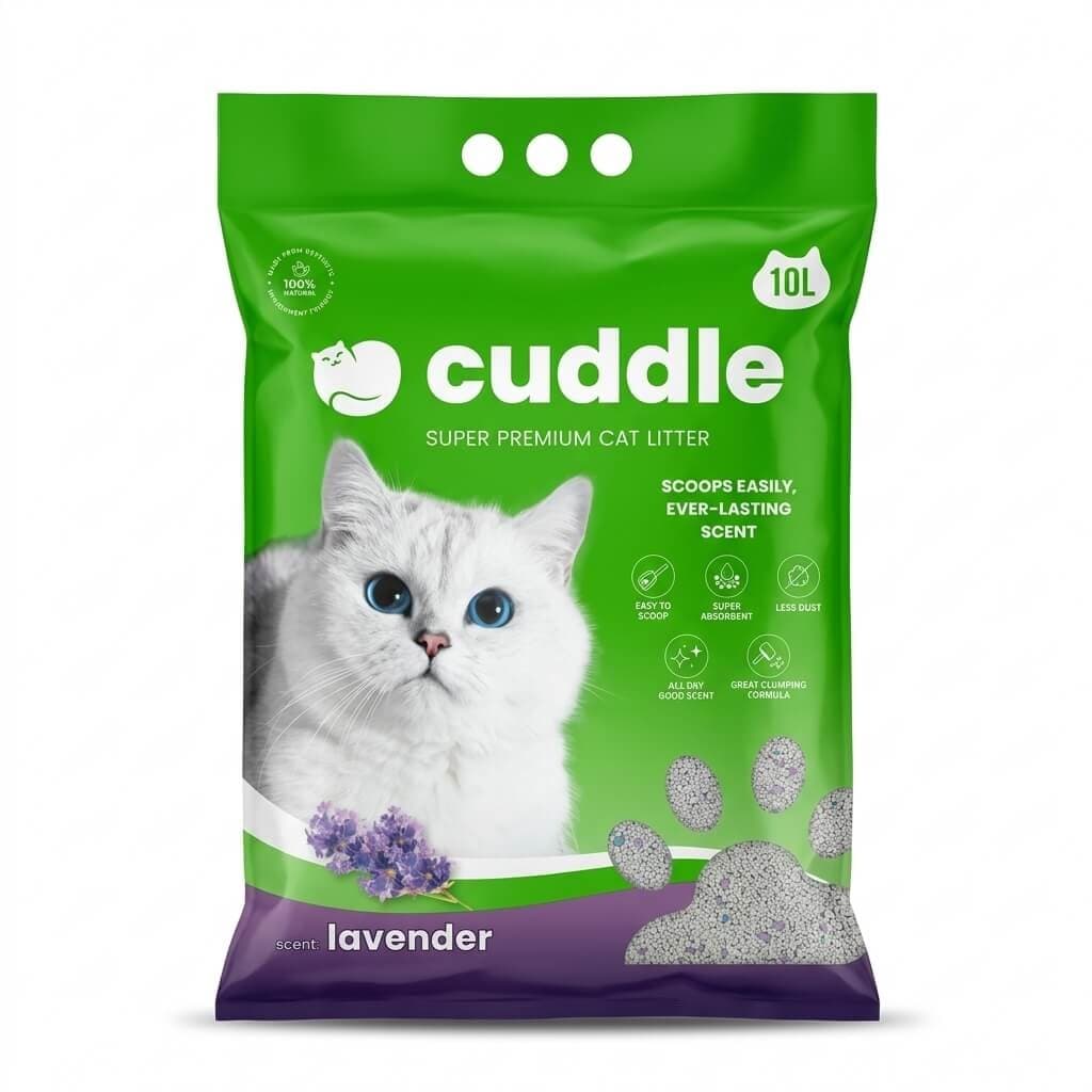 Cuddle Bentonite Cat Litter Lavender Flavor 10L
