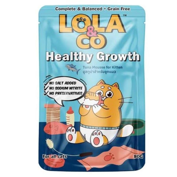 Lola & Co HEALTHY GROWTH Pouch Tuna Mousse for Kittens 80 gm