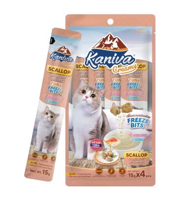 Kaniva Creamy Tuna Topping Scallop with Tuna Freeze Bits Treats 15 gm 1 pcs
