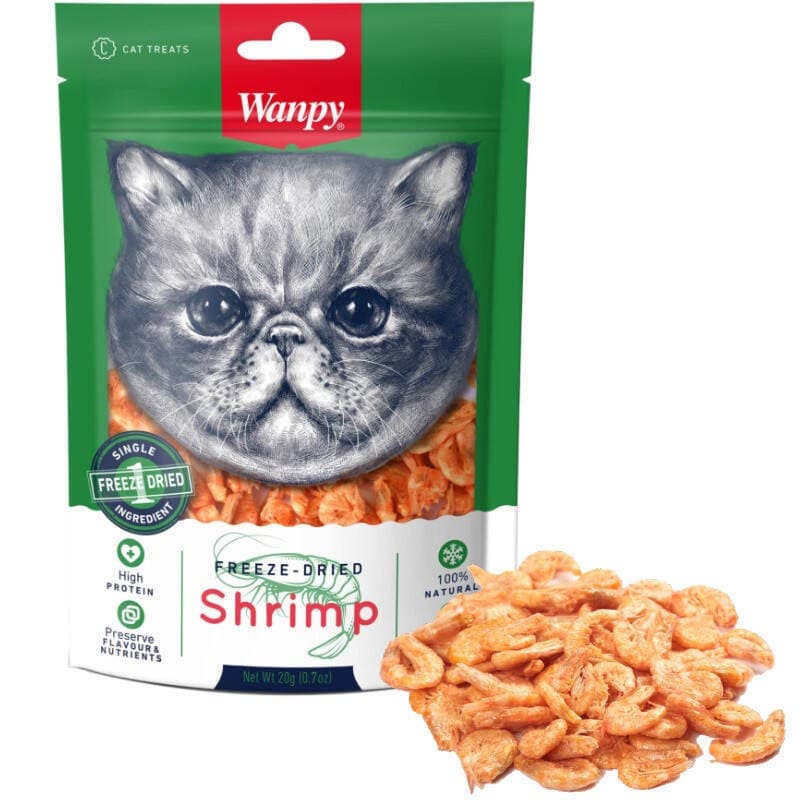 Wanpy Freeze Dried Cat Treat Shrimp 20 gm