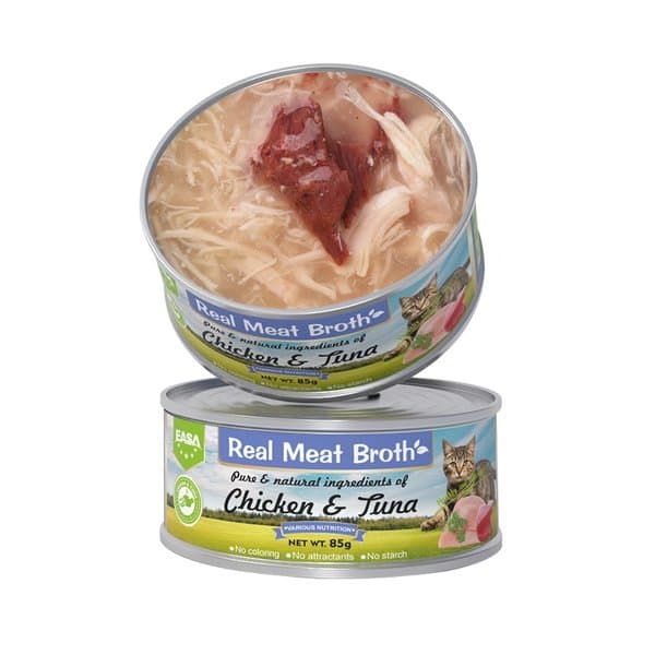 Easa Mini Can Food Real Meat Broth Chicken & Tuna Original 85 gm