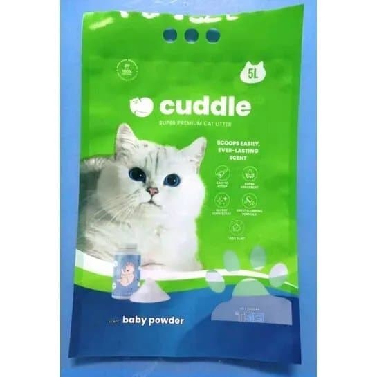 Cuddle Bentonite Cat Litter Baby Powder Flavor 5L