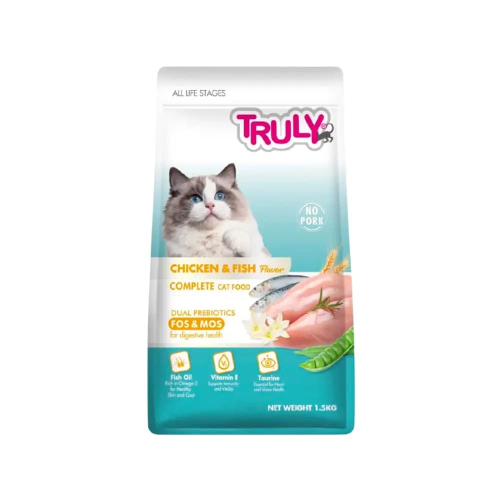 Truly All Life Stage Dry Cat Food Chicken & Fish 500gm