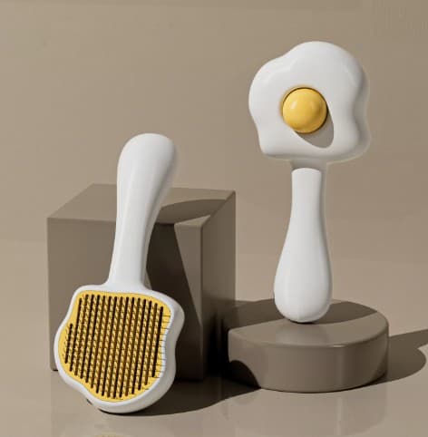Poached Egg Shaped Pet Grooming Brush