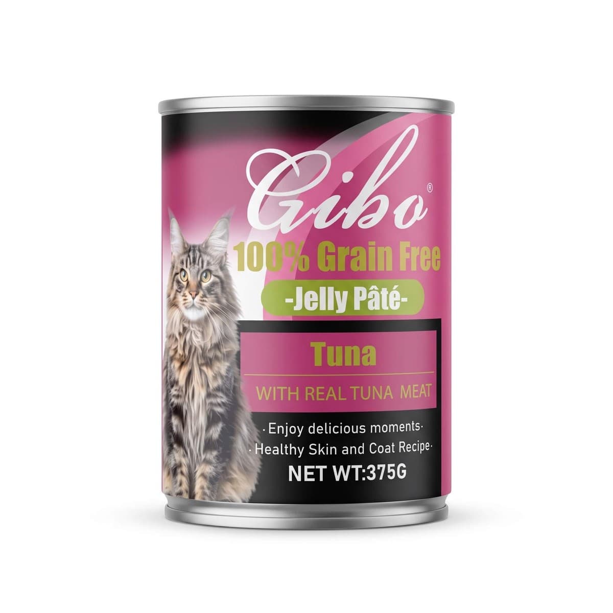 Gibo GRAIN FREE Jelly Pate Cat Can Food Tuna 375gm
