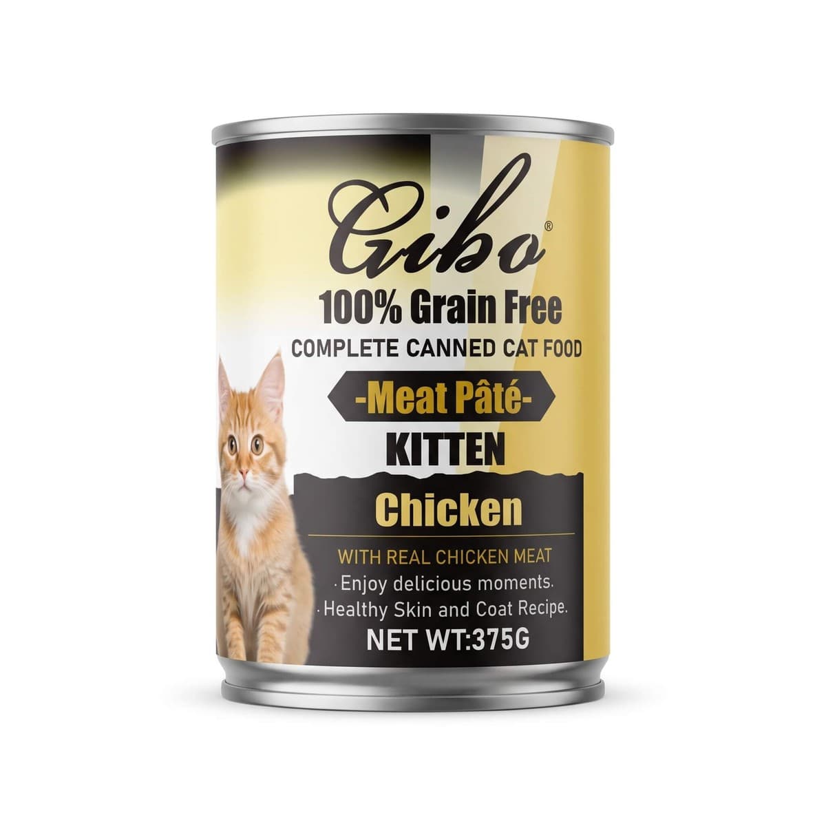 Gibo Meat Pate Cat Can Food For Kitten Chicken 375gm