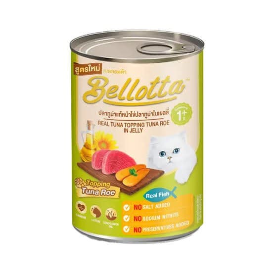 Bellotta Cat Canned Food Real Tuna Topping Tuna Roe In Jelly 400g