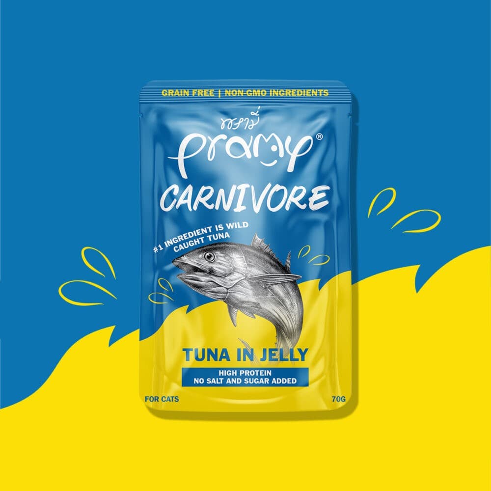 Pramy Carnivore Pouch Tuna in Jelly for All Cats 70gm