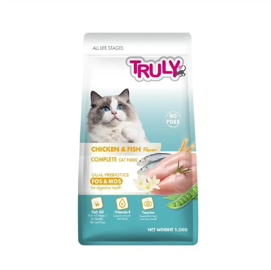 Truly All Life Stage Dry Cat Food Chicken & Fish 1.5KG