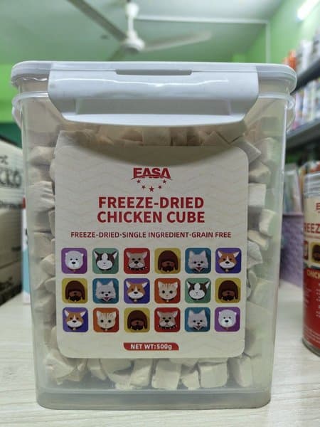 Easa Freeze Dried Chicken Cube Treats 500 gm Container