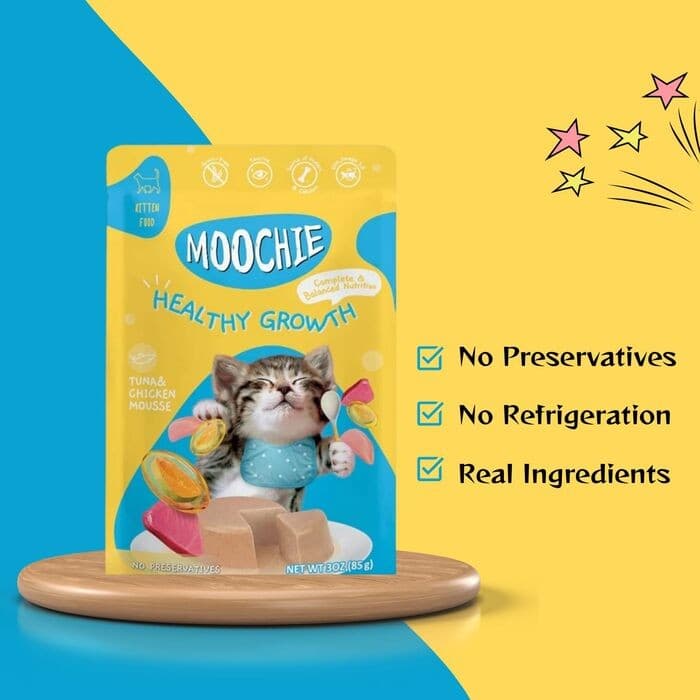 Moochie HEALTHY GROWTH Tuna & Chicken Recipe Kitten Pouch