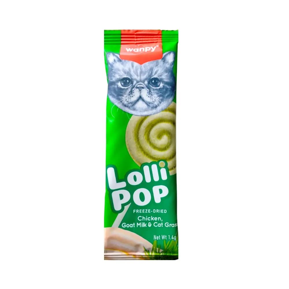 Wanpy Freeze Dried Swirlpop Cat Treat Lollipop with Cat Grass 1.4 gm
