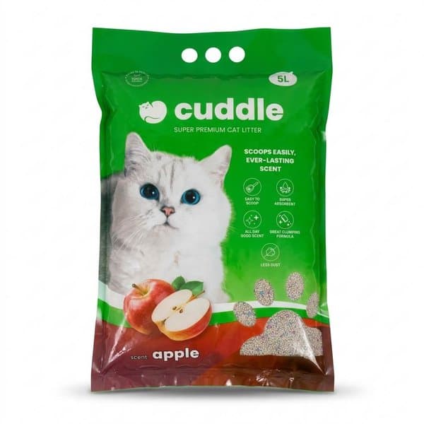 Cuddle Bentonite Cat Litter Apple Flavor 5L