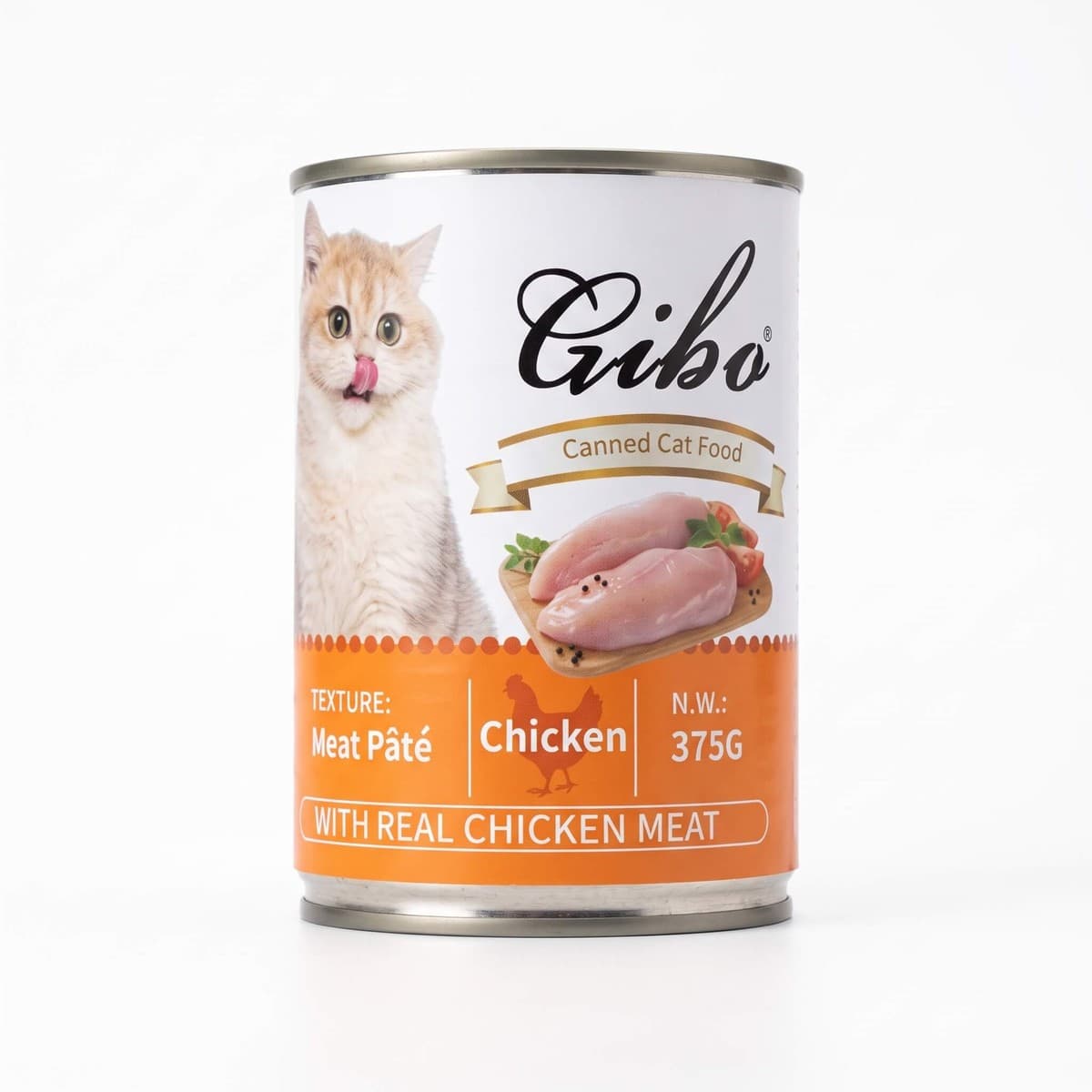 Gibo 375 gm Cat Can Food Chicken Meat Paste