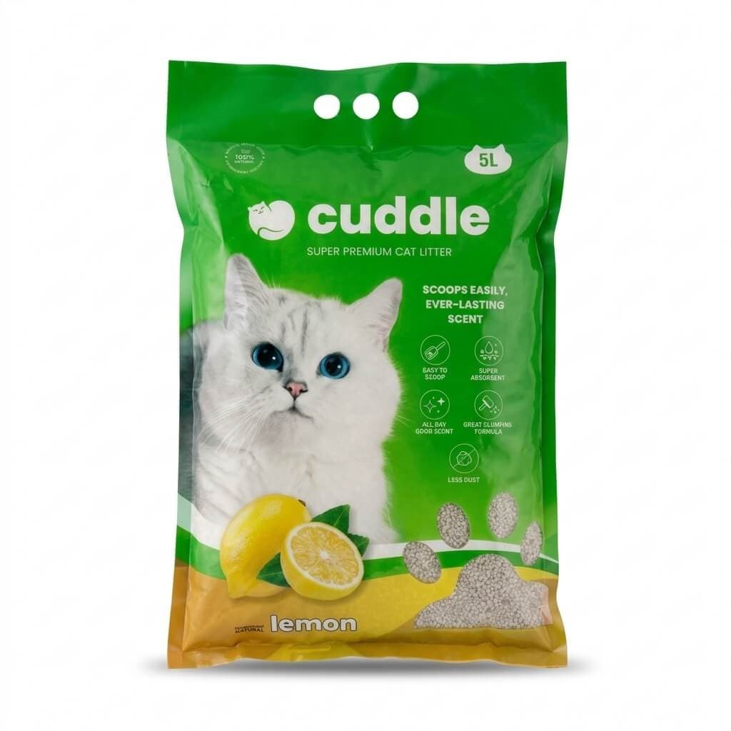 Cuddle Bentonite Cat Litter Lemon Flavor 5L