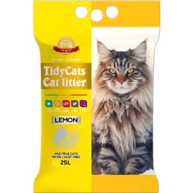 TidyCats Bentonite Cat Litter 25L Lemon