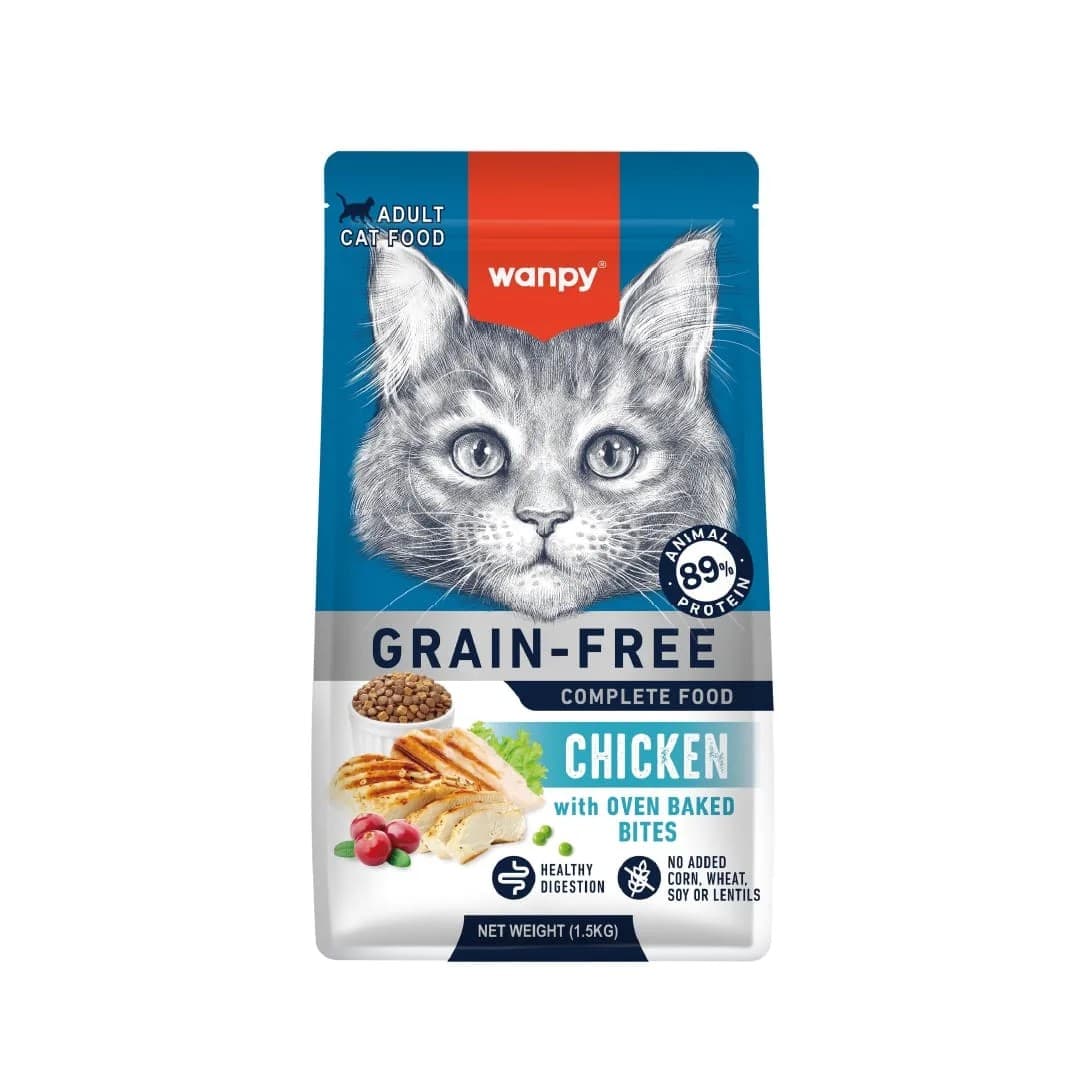 Wanpy Grain Free Cat Food Adult Chicken 1.5kg