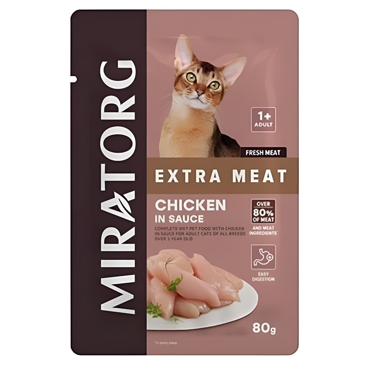 MIRATORG Extra Meat with Chicken in Sauce Wet Adult Wet Food Pouch 80g