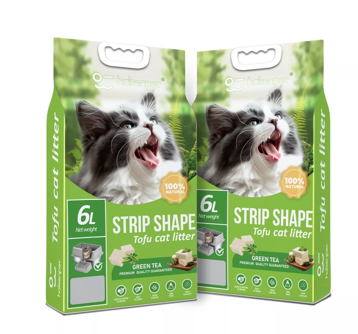 Haisenpet Tofu Cat Litter Green Tea Flavour 6L