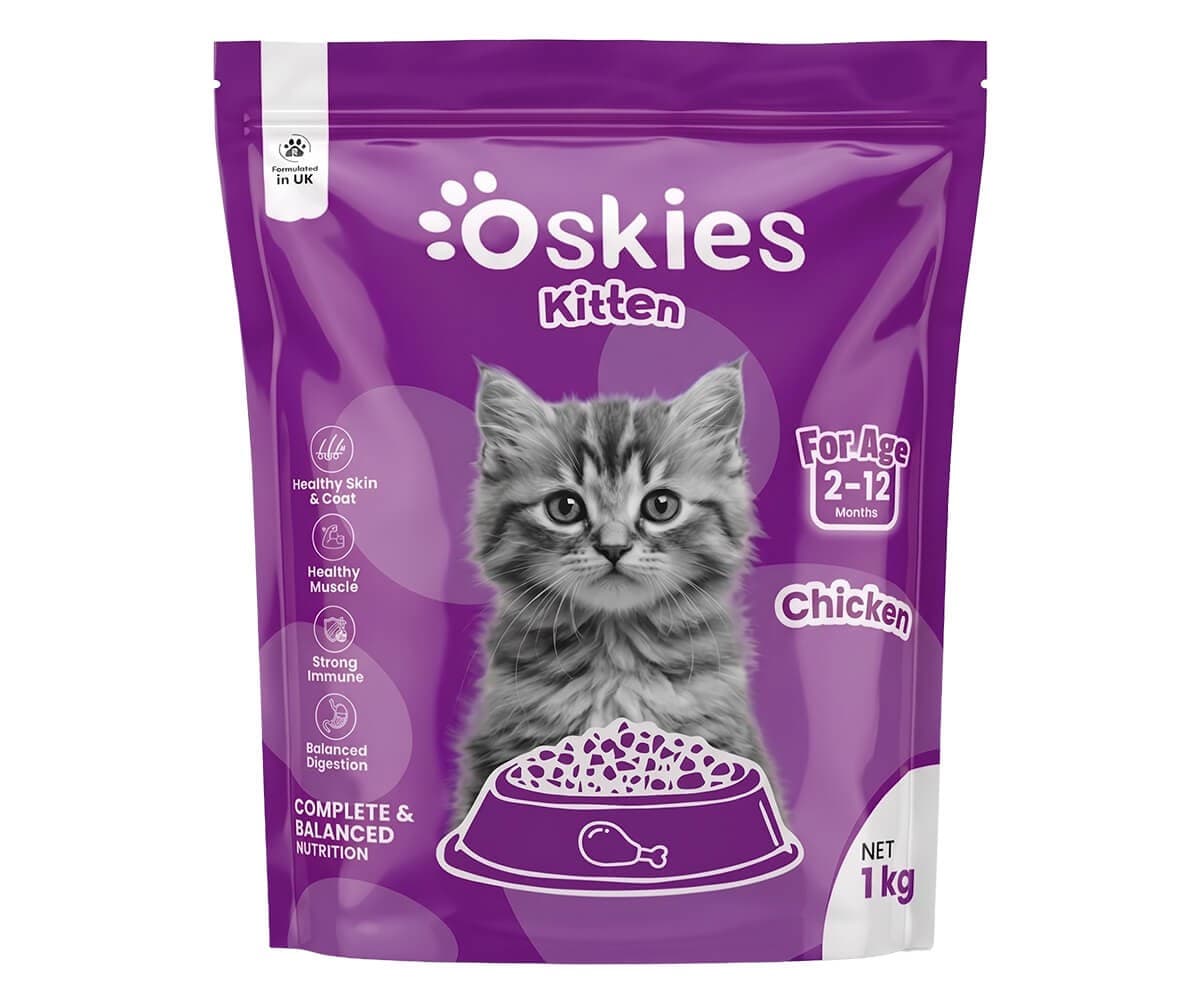 Oskies Everyday Kitten Dry Cat Food Chicken - 1 KG